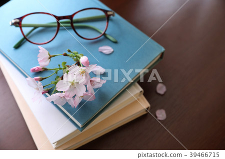 Books and cherry blossoms Books and cherry blossoms 39466715