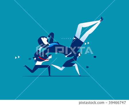 Laziness. Business people is carrying Boss. Laziness. Business people is carrying Boss. 39466747