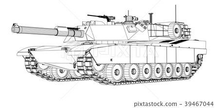 Blueprint of realistic tank 39467044