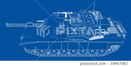 Blueprint of realistic tank 39467062