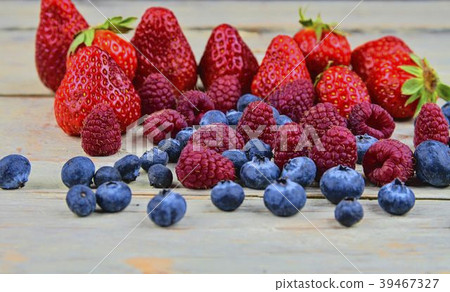 Healthy mixed fruit and ingredients with Healthy mixed fruit and ingredients with 39467327