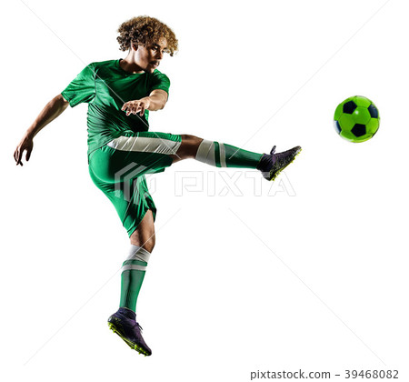 young teenager soccer player man silhouette young teenager soccer player man silhouette 39468082