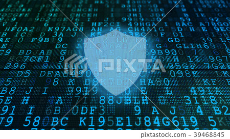 Codes and shield screen with blue formulas Codes and shield screen with blue formulas 39468845
