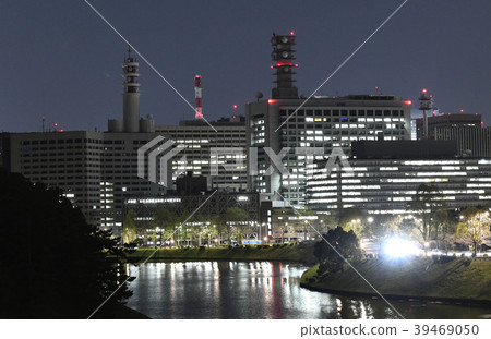 Tokyo cityscape of Japan Looking at the direction of the government office in Kugaseki (Night view) 39469050