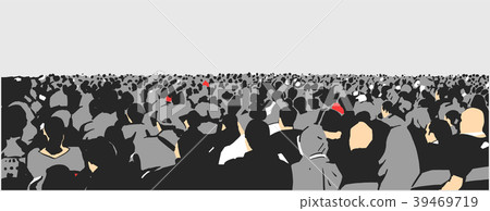 Illustration of large sitting audience 39469719