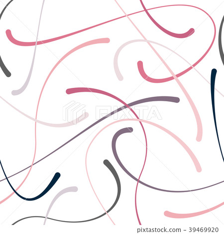 Blob doodle curves vector seamless pattern, 39469920