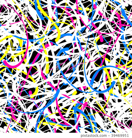 Blob doodle curves vector seamless pattern, Blob doodle curves vector seamless pattern, 39469951