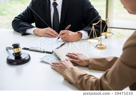 Bribery and corruption concept, bribe in the form of dollar bill 39471010