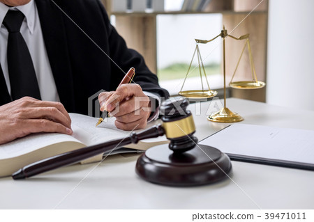 Judge gavel with Justice lawyers, Businessman in suit or lawyer 39471011