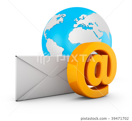 e-mail envelope and a globe e-mail envelope and a globe 39471702