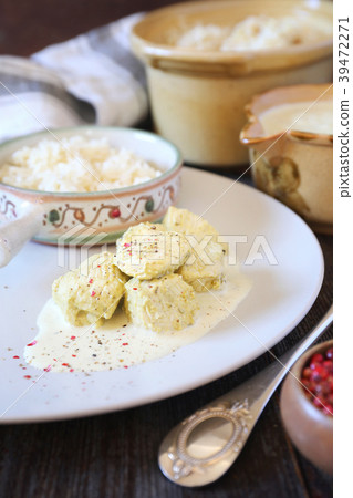 Chicken fricassee with rice Chicken fricassee with rice 39472271