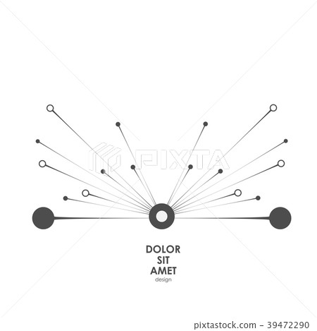 Geometric abstract connected line and dots Geometric abstract connected line and dots 39472290