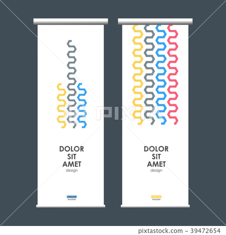 Roll up banner stand with abstract wave Roll up banner stand with abstract wave 39472654