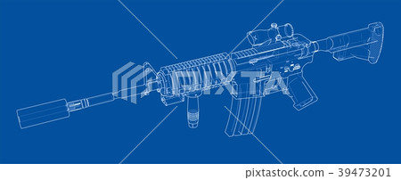 Machine Gun. 3d illustration 39473201