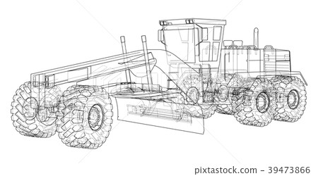 Road grader. 3d illustration 39473866
