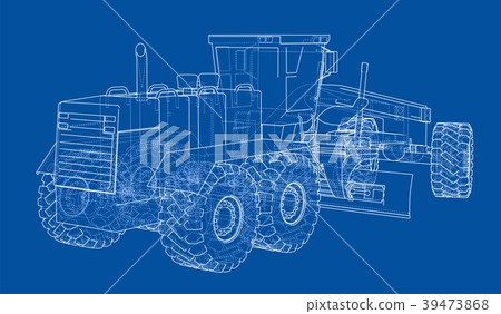 Road grader. 3d illustration 39473868