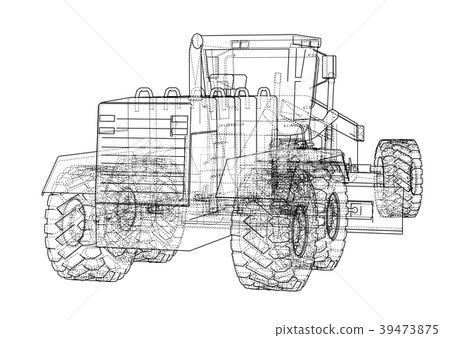 Road grader. 3d illustration Road grader. 3d illustration 39473875