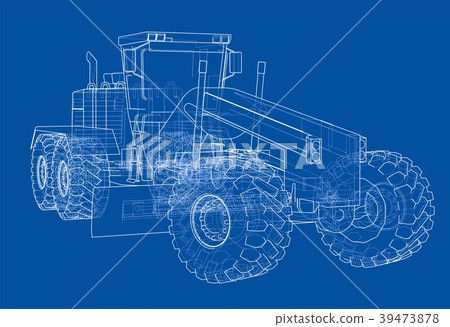 Road grader. 3d illustration 39473878
