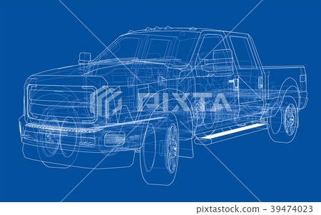 Car SUV drawing outline 39474023