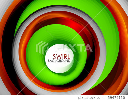 Spiral swirl flowing lines 3d vector abstract Spiral swirl flowing lines 3d vector abstract 39474130