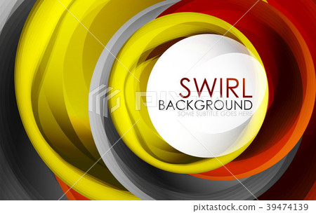 Spiral swirl flowing lines 3d vector abstract Spiral swirl flowing lines 3d vector abstract 39474139
