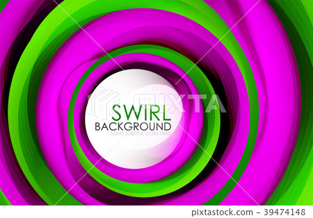 Spiral swirl flowing lines 3d vector abstract Spiral swirl flowing lines 3d vector abstract 39474148