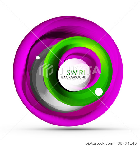 Spiral swirl flowing lines 3d vector abstract Spiral swirl flowing lines 3d vector abstract 39474149