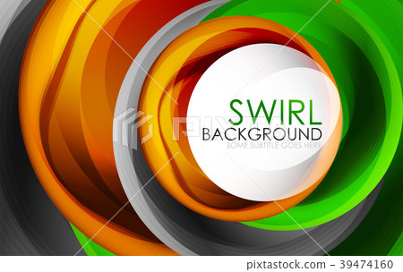 Spiral swirl flowing lines 3d vector abstract 39474160