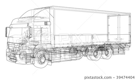 European truck outlined 39474404