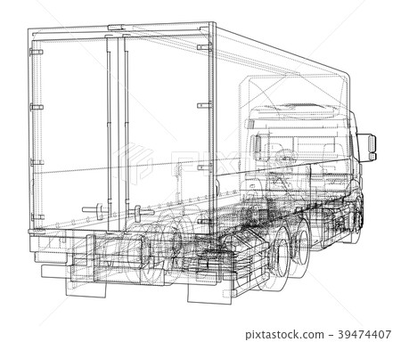 European truck outlined 39474407
