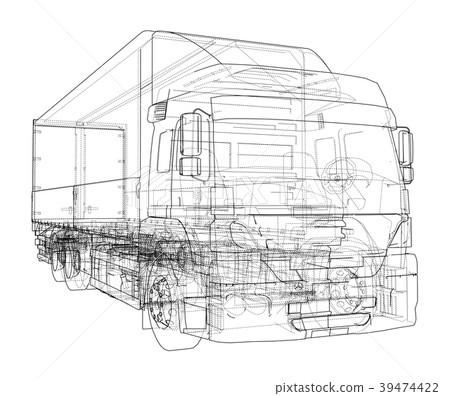 European truck outlined 39474422