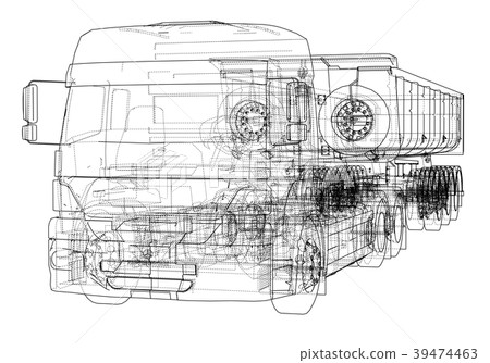 European truck outlined 39474463