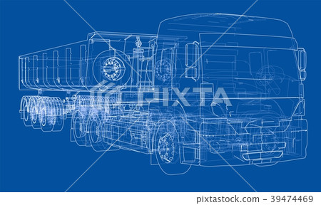 European truck outlined European truck outlined 39474469
