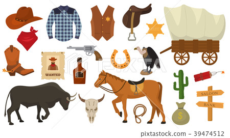 Wild West Vector Western Cowboy Or Sheriff Signs Stock Illustration