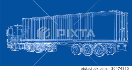 Logistic by Container truck 39474550