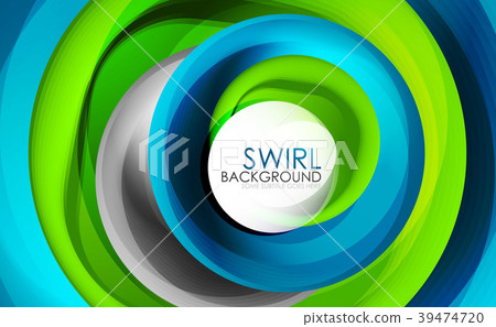 Spiral swirl flowing lines 3d vector abstract 39474720