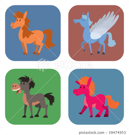 Horse pony stallion vector breeds color farm Horse pony stallion vector breeds color farm 39474953