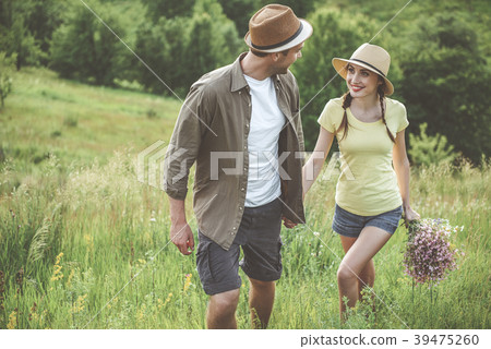 Joyful couple is resting outdoors 39475260