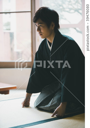 hakama with family crest, gents, male 39476080