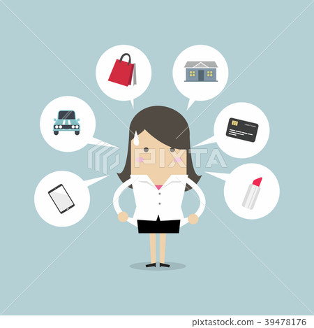 Businesswoman with no money for spending. Businesswoman with no money for spending. 39478176