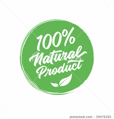 Organic, natural product logo or label. 39478385