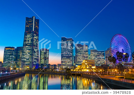 美麗的Minato Mirai夜景 美麗的Minato Mirai夜景 39478928