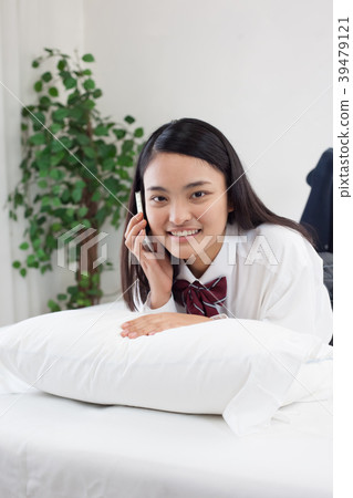  Uniform high school student bedroom morning 39479121