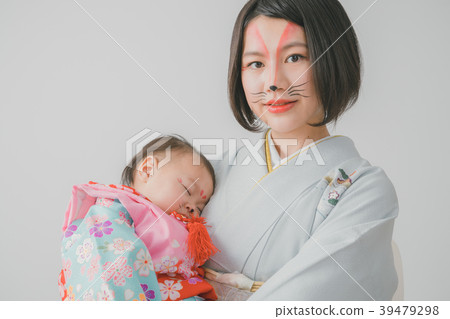 baby, japanese clothes, mother and child 39479298