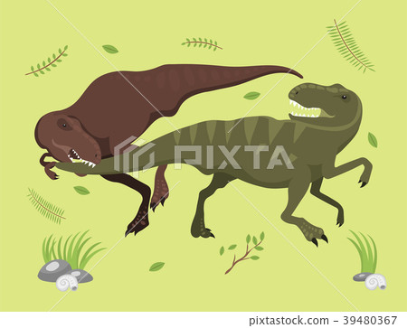 Scary dinosaurs vector tyrannosaurus t-rex danger Scary dinosaurs vector tyrannosaurus t-rex danger 39480367