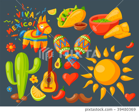 Mexico icons vector illustration traditional 39480369