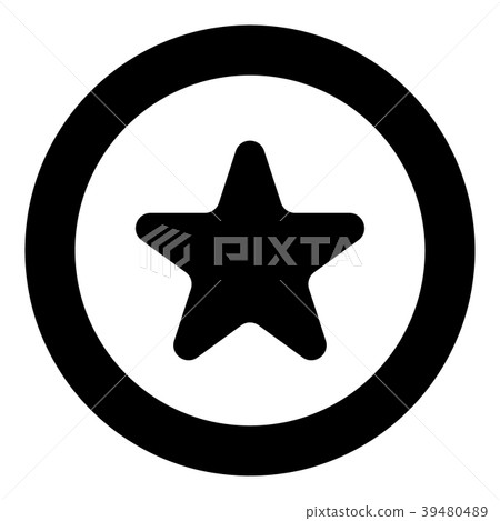 Star icon black color in circle Star icon black color in circle 39480489