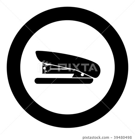 Stapler icon black color in circle Stapler icon black color in circle 39480498