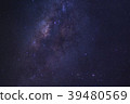 Starry night sky and milky way galaxy with stars  39480569