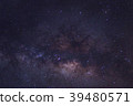 Starry night sky and milky way galaxy with stars  39480571
